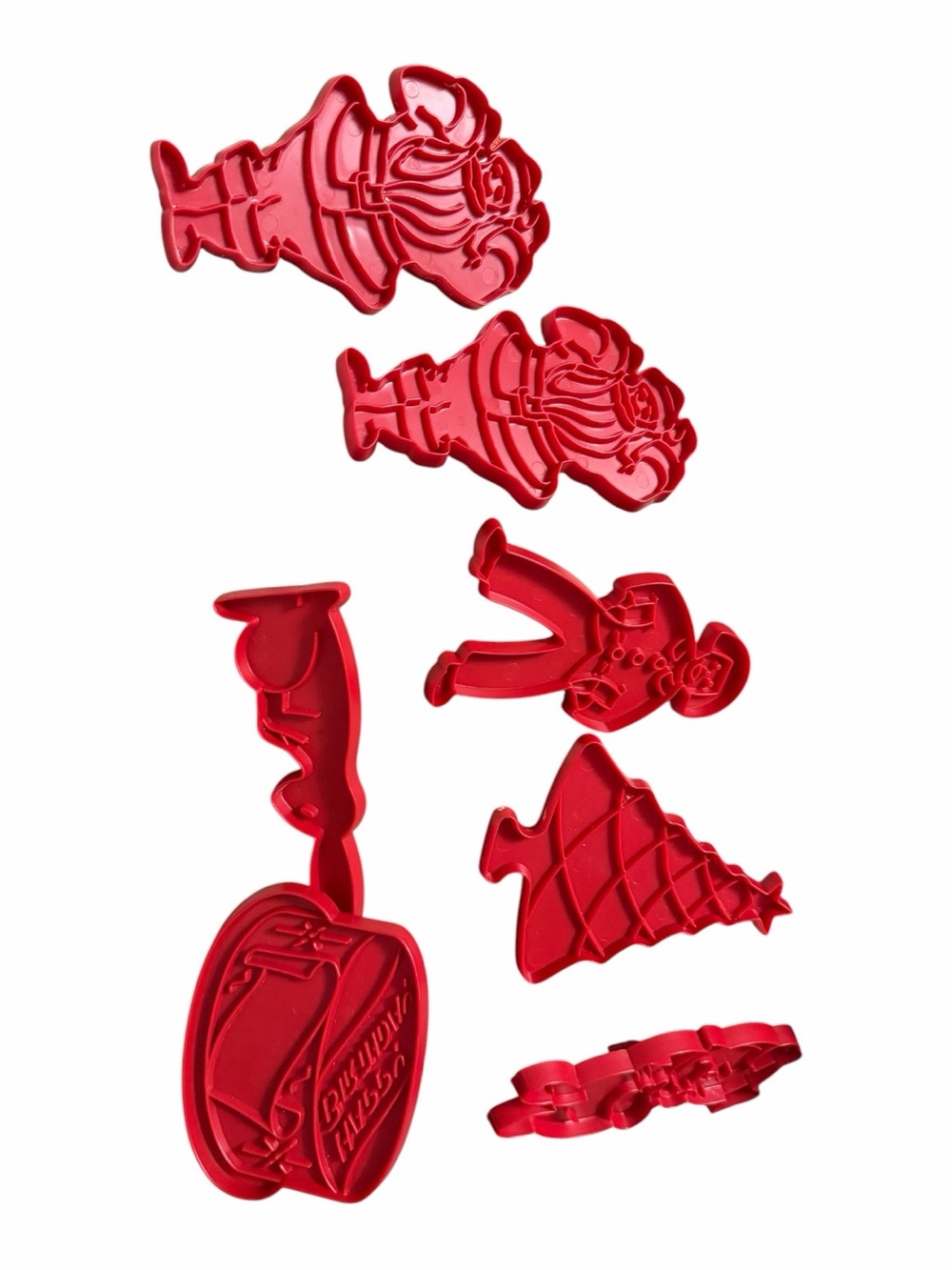 Tupperware Red Holiday Cookie Cutter Set - Festive Shapes